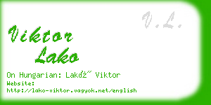 viktor lako business card